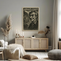 Amalfi Coast Captivating Portrait Poster Wall Art Print