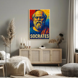 Socrates Mosaic Portrait Poster