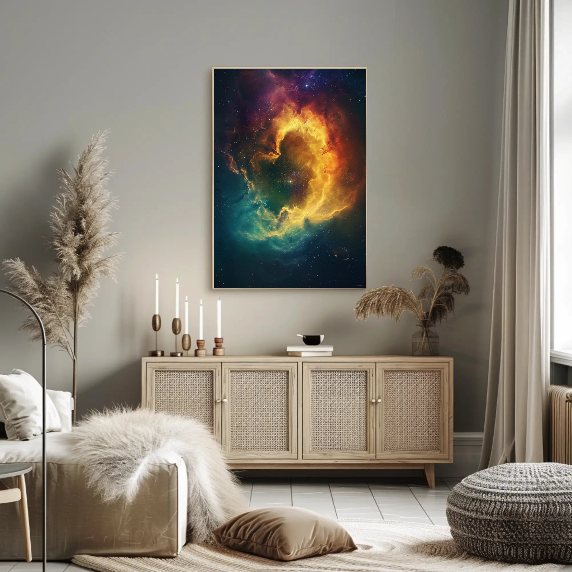 Mesmerizing Cosmic Nebula Art Print in Space or Astronomy Poster PosterGoat