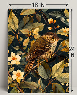 Richly Illustrated Vintage Bird Nature Art Animal Poster