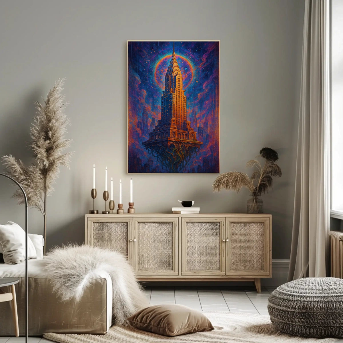 Surreal Skyscraper Dreamscape Poster