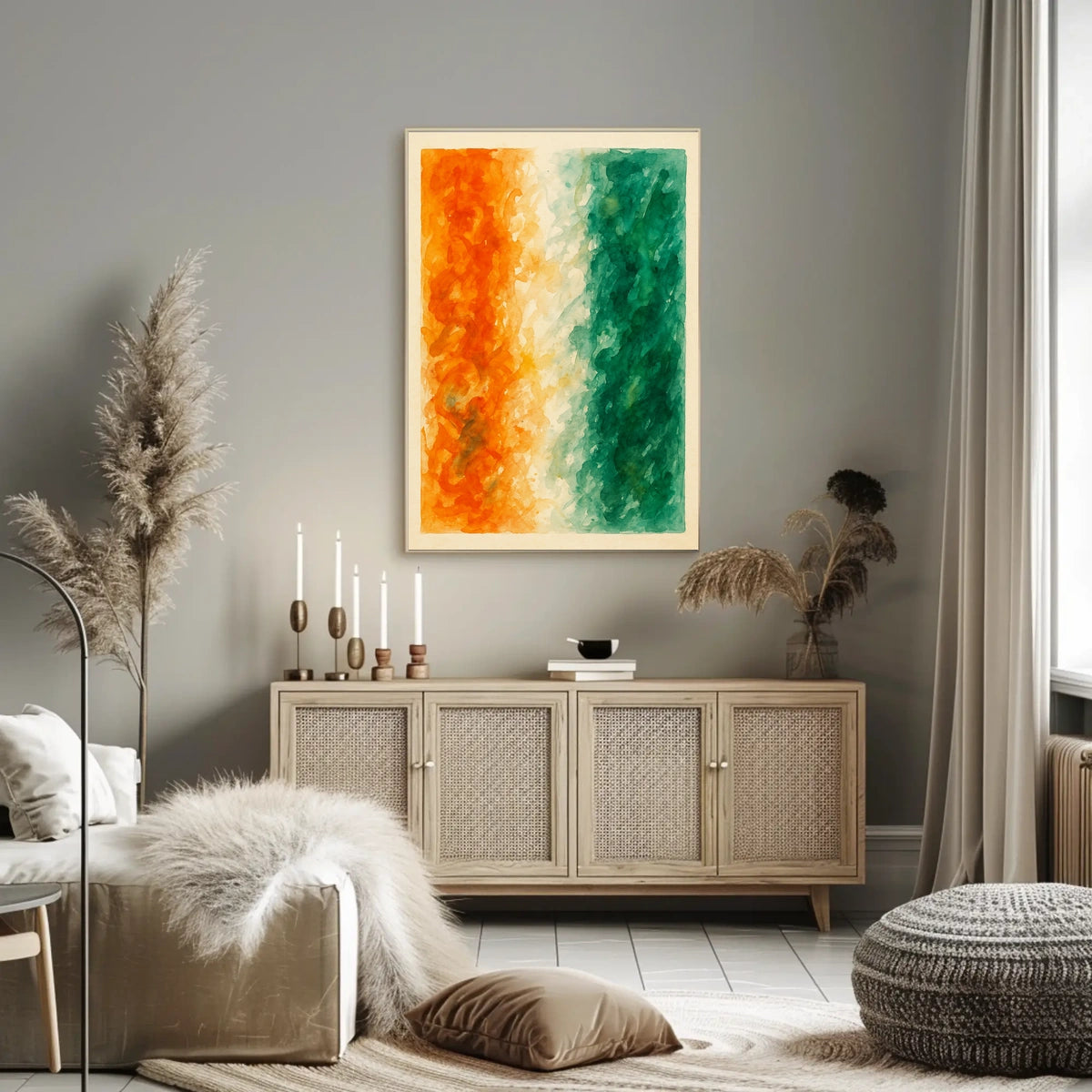 Abstract Tricolor Harmony Poster