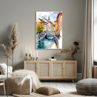 Ljubljana Old Town Street Scene Slovenia City View Poster