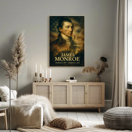 James Monroe 5th President of the United States Double Exposure Poster