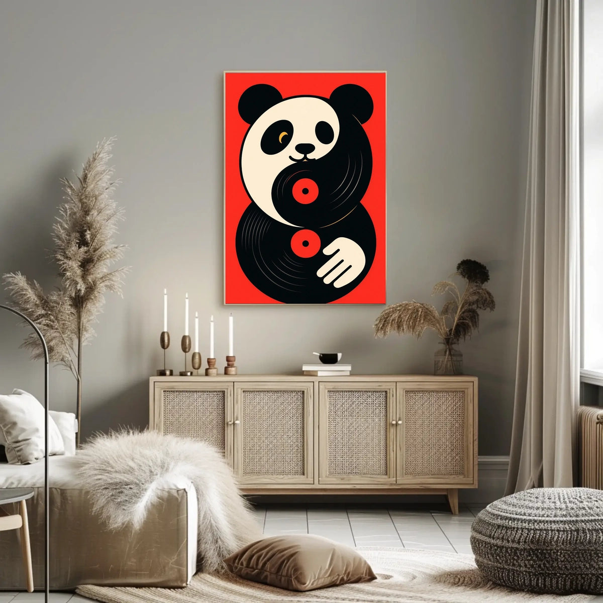 Panda Vinyl Vibes Poster