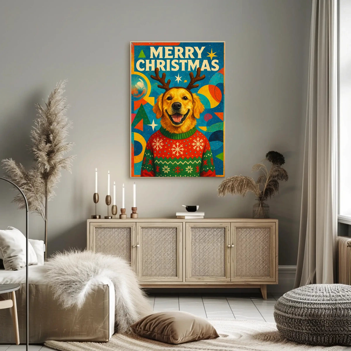 Merry Christmas Canine Poster