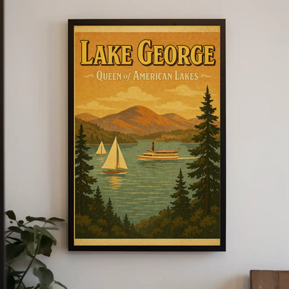 Lake George New York American Lakeside Poster