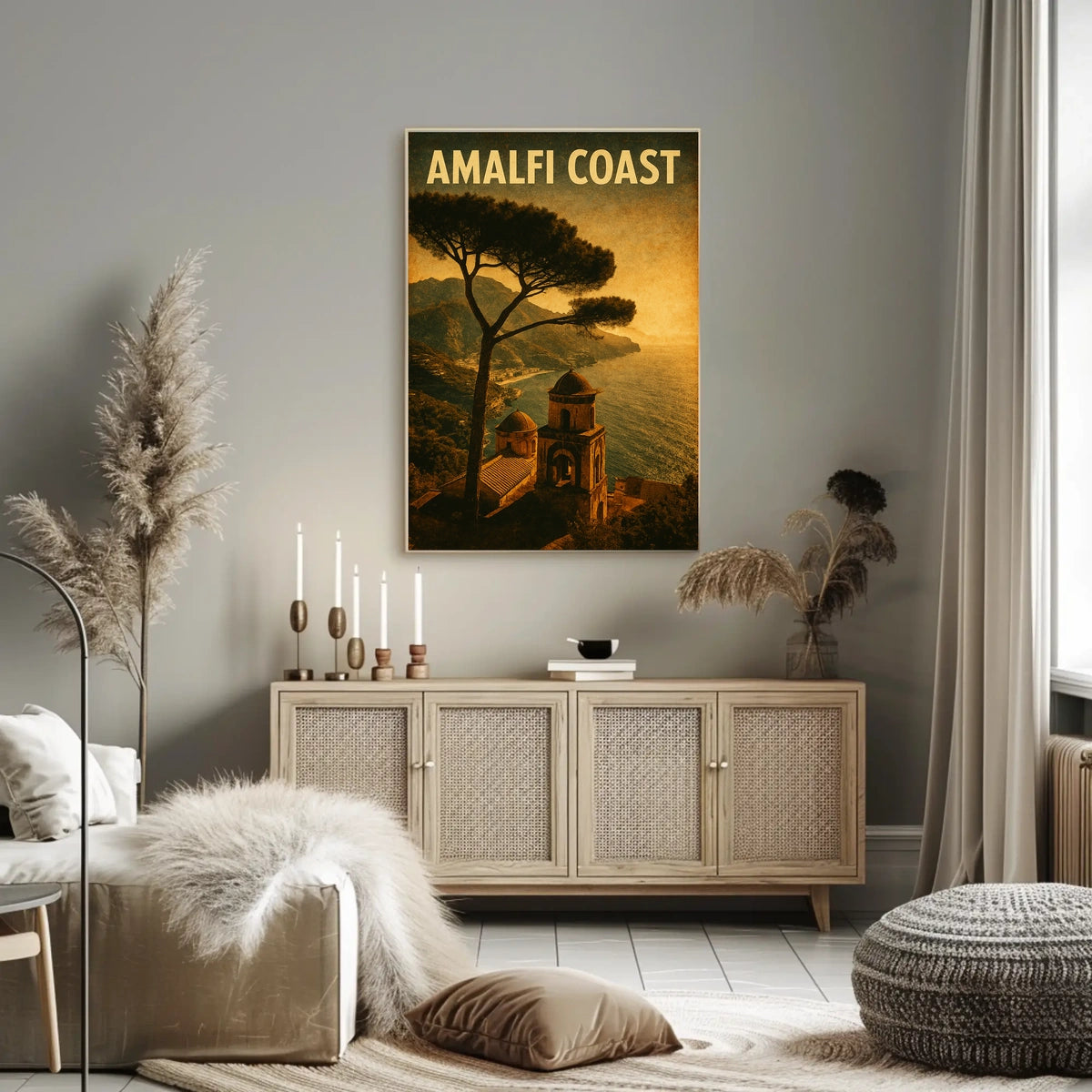 Amalfi Coast Vintage Vintage Poster