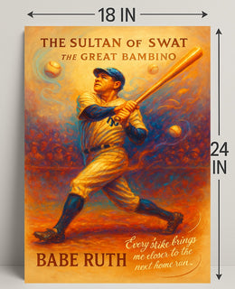 Babe Ruth Vintage Baseball Sports Poster