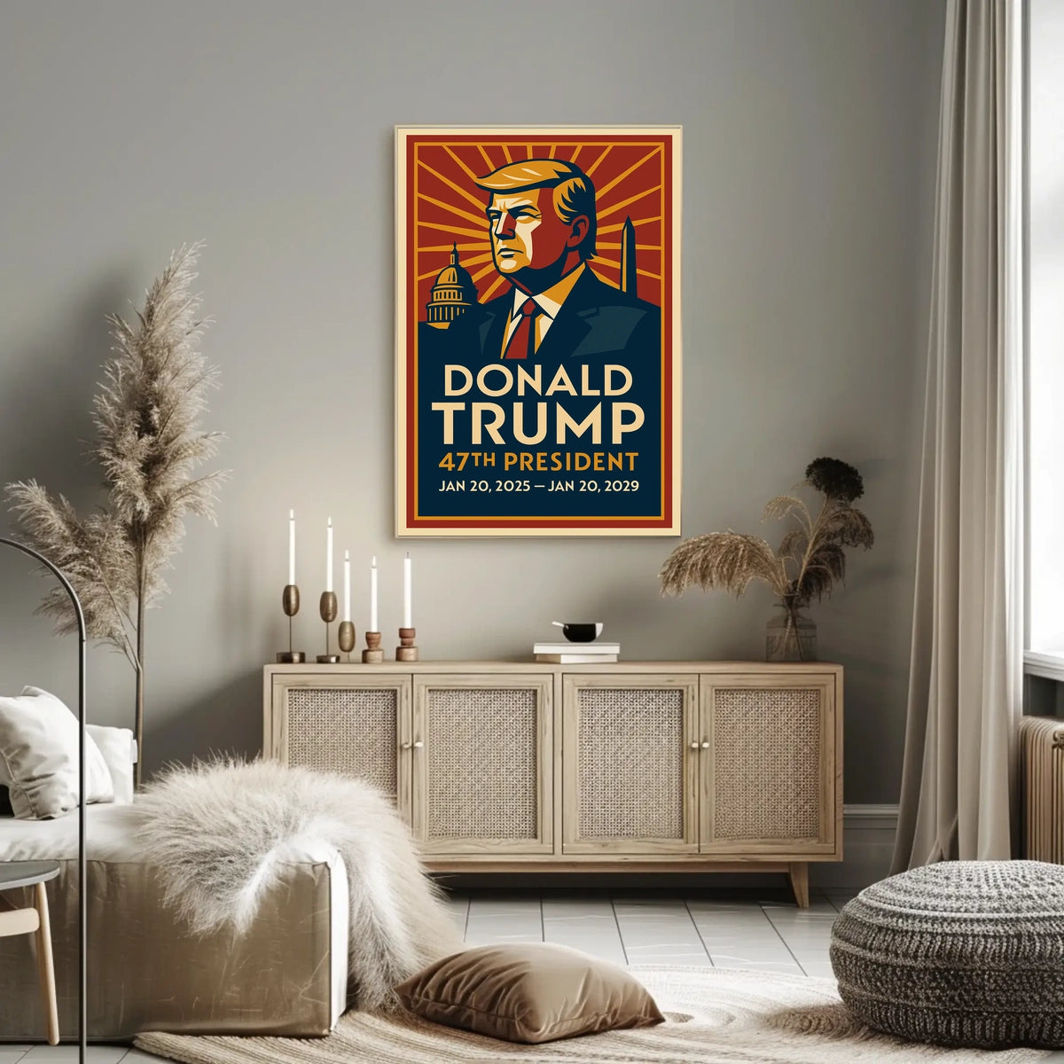 Patriotic Trump Bold Leadership Vintage Poster