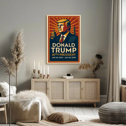Patriotic Trump Bold Leadership Vintage Poster