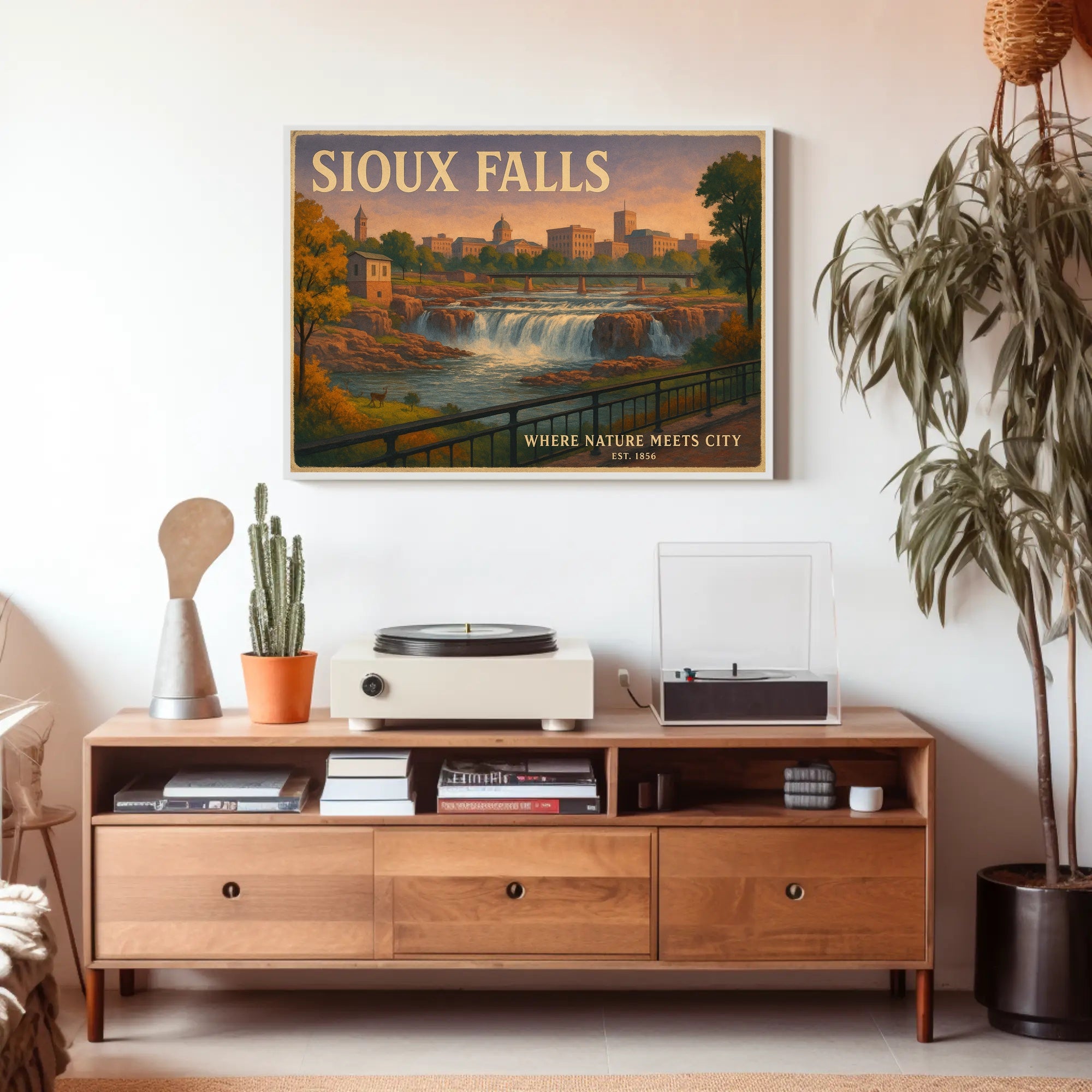 Sioux Falls Nature Meets City Travel Poster