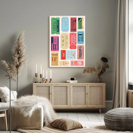 Vintage Nostalgia Ticket Collage: Travel Poster PosterGoat