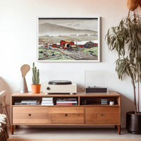 Serene Edo-Period Landscape Art Poster: Cultural or Heritage Poster
