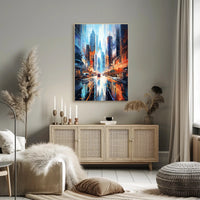 Urban Vibes A Futuristic Cityscape Poster