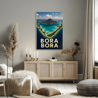 Bora Bora: Serene Aerial View Travel Poster PosterGoat