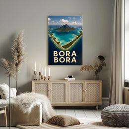 Bora Bora: Serene Aerial View Travel Poster PosterGoat