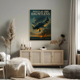 Dauntless Douglas SBD Vintage Aviation Poster