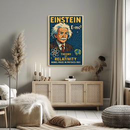 Albert Einstein Relativity Vintage Science Decor Poster