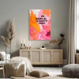 Vibrant Inspirational Art with Uplifting Brushstrokes Motivational Poster PosterGoat
