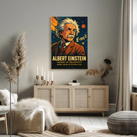 Einstein Relativity Vintage Science Scholar Poster