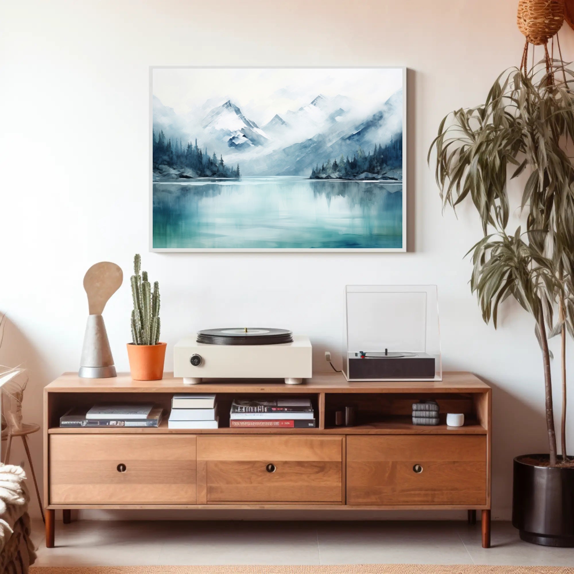 Serene Mountain Reflections Poster