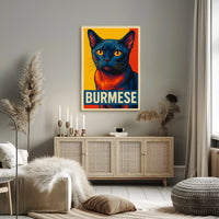 Vibrant Burmese Cat Poster