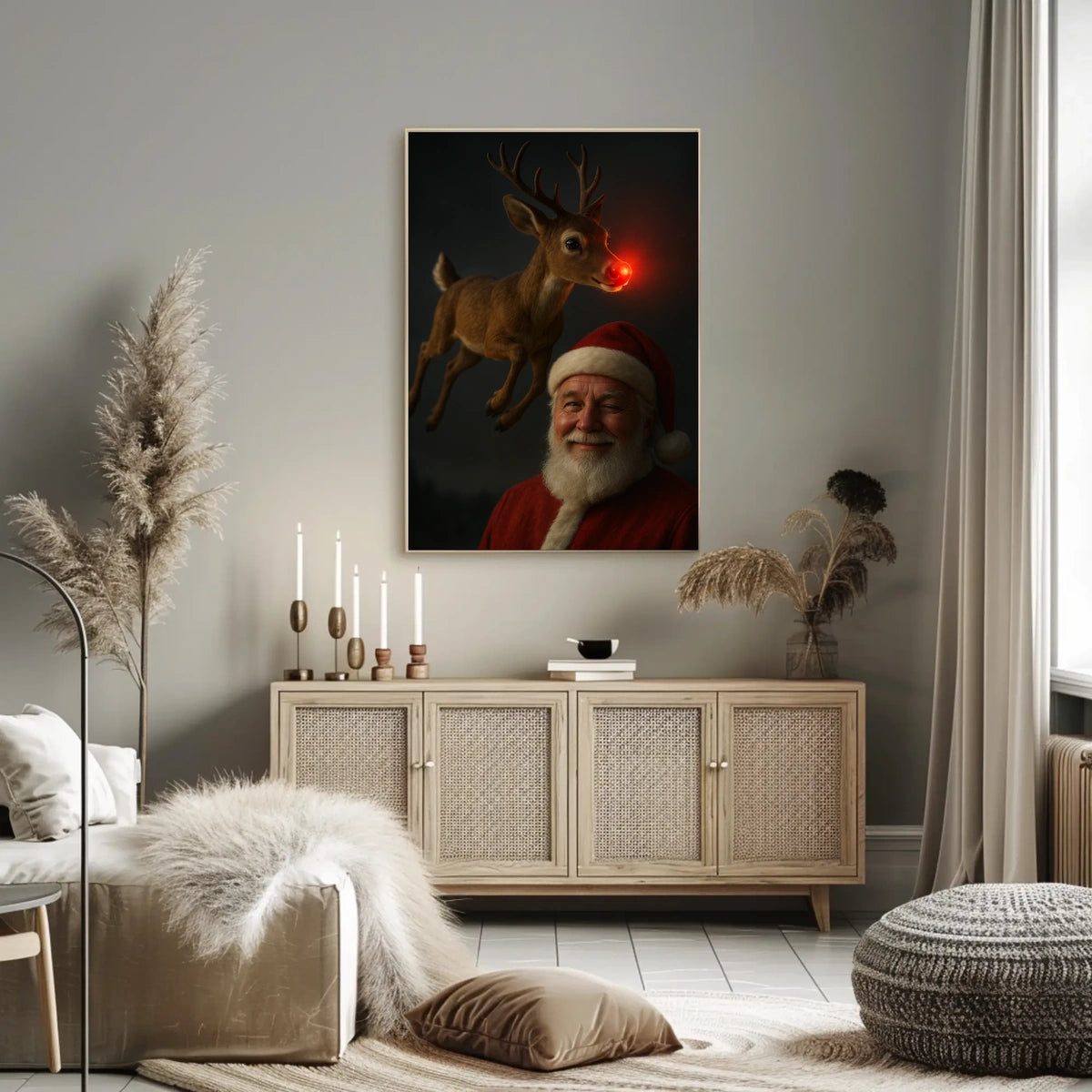 Santa and Rudolphs Holiday Cheer Poster