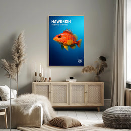 Hawkfish Ocean's Sentinel Poster PosterGoat