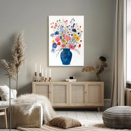 Vibrant Floral Still-Life Illustration Abstract or Artistic Poster PosterGoat