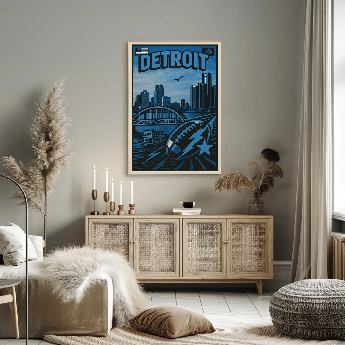 Detroit Cityscape Poster