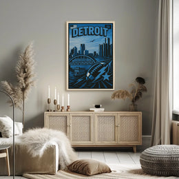 Detroit Cityscape Poster