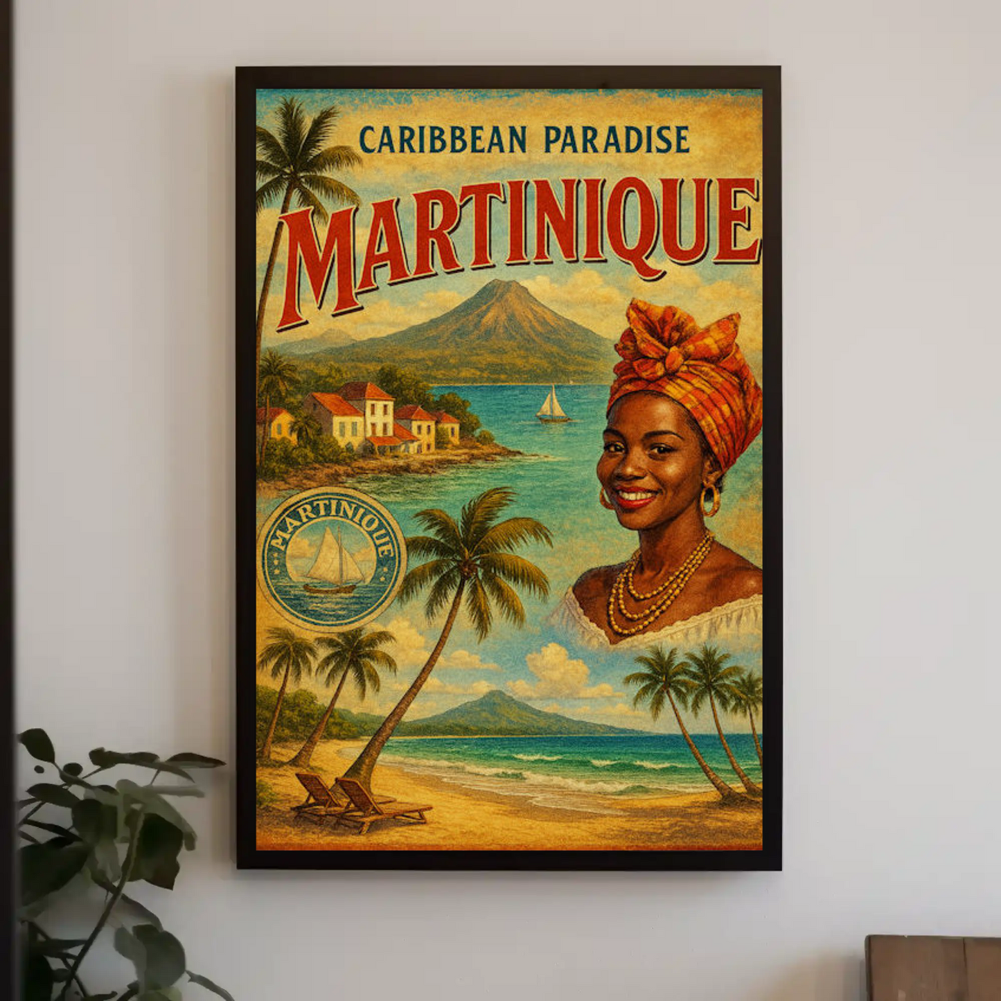 Martinique Caribbean Paradise Island Retreat Travel Poster