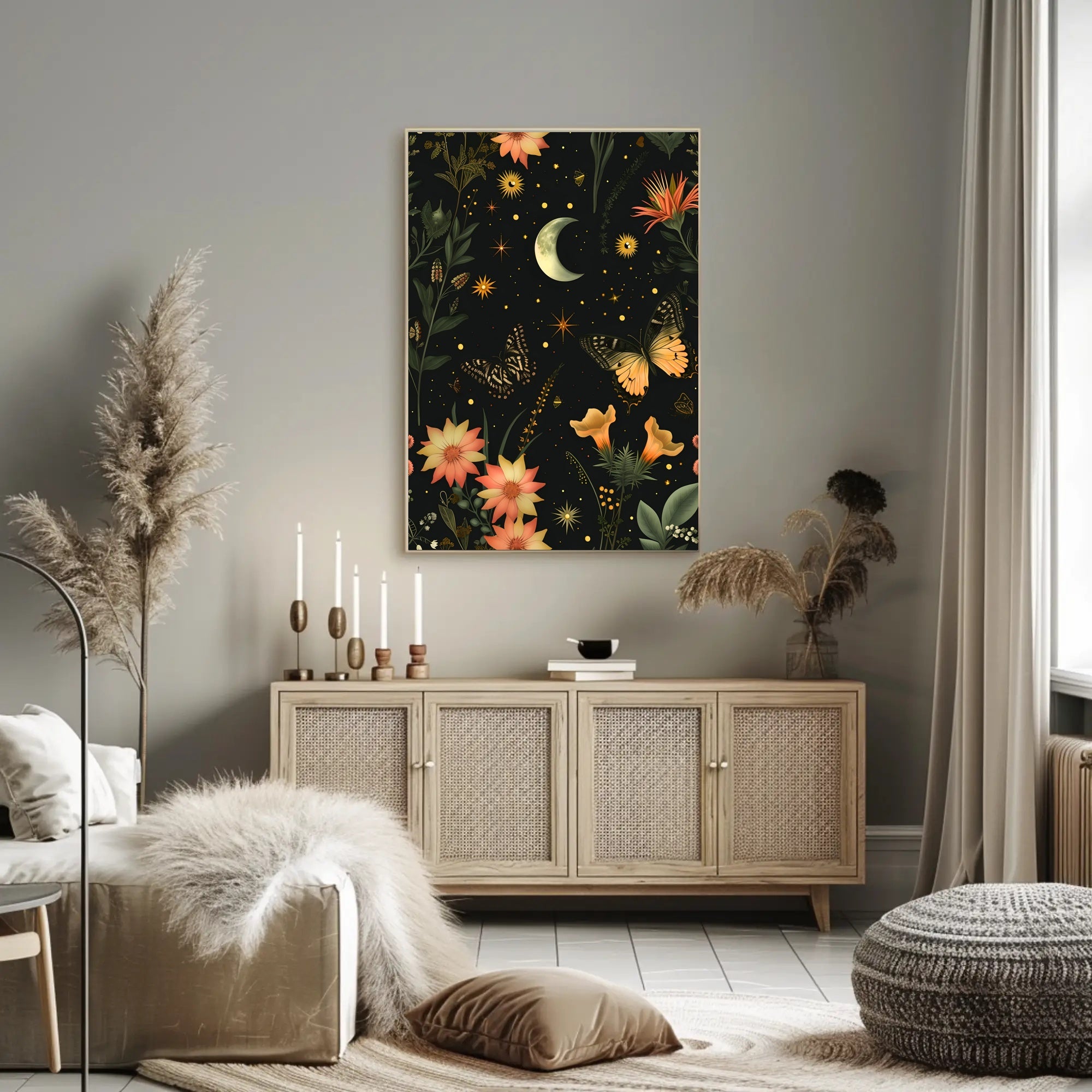 Enchanted Nighttime Scene Fantasy or Mythology Poster