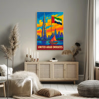 United Arab Emirates Skyline Poster