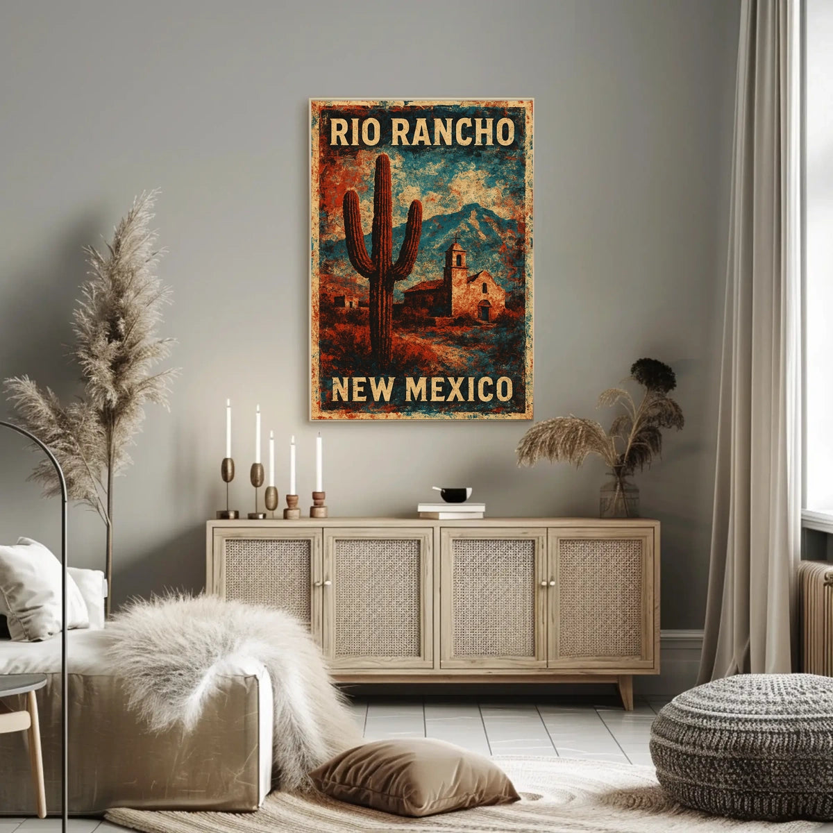 Rio Rancho Desert Landscape New Mexico Realism Poster