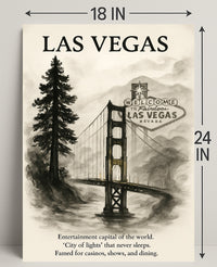 Las Vegas City of Lights Poster PosterGoat