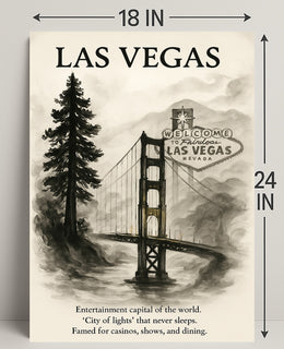 Las Vegas City of Lights Poster PosterGoat