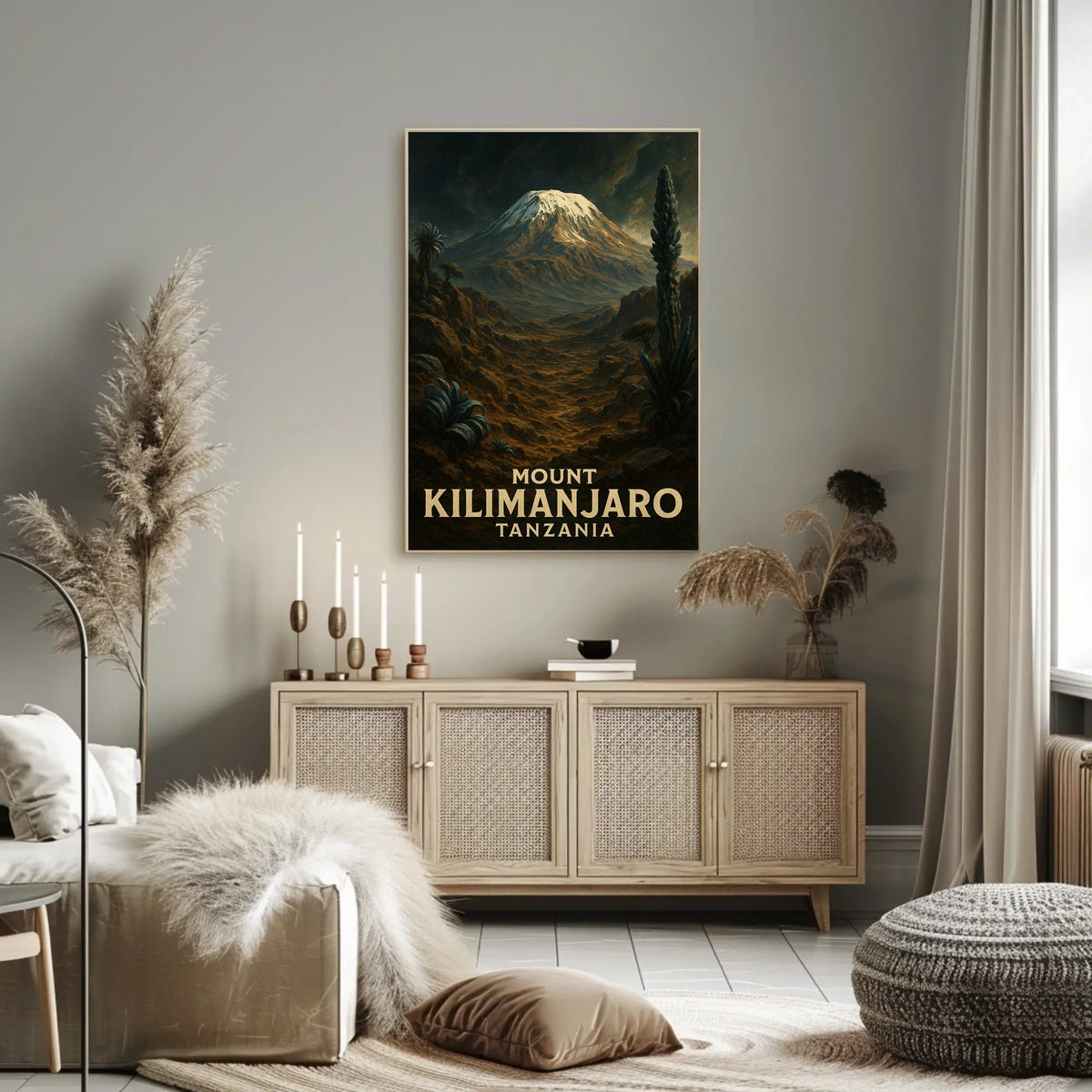 Mount Kilimanjaro Adventure Vintage Poster