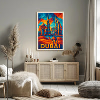 Vibrant Dubai Poster Premium Archival Print 18x24 For Homes