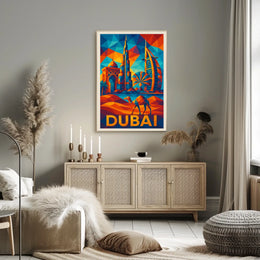 Vibrant Dubai Poster Premium Archival Print 18x24 For Homes