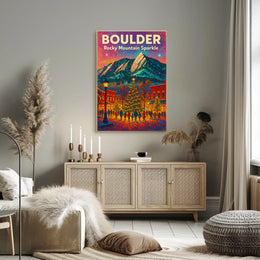 Boulder Rocky Mountain Sparkle Poster