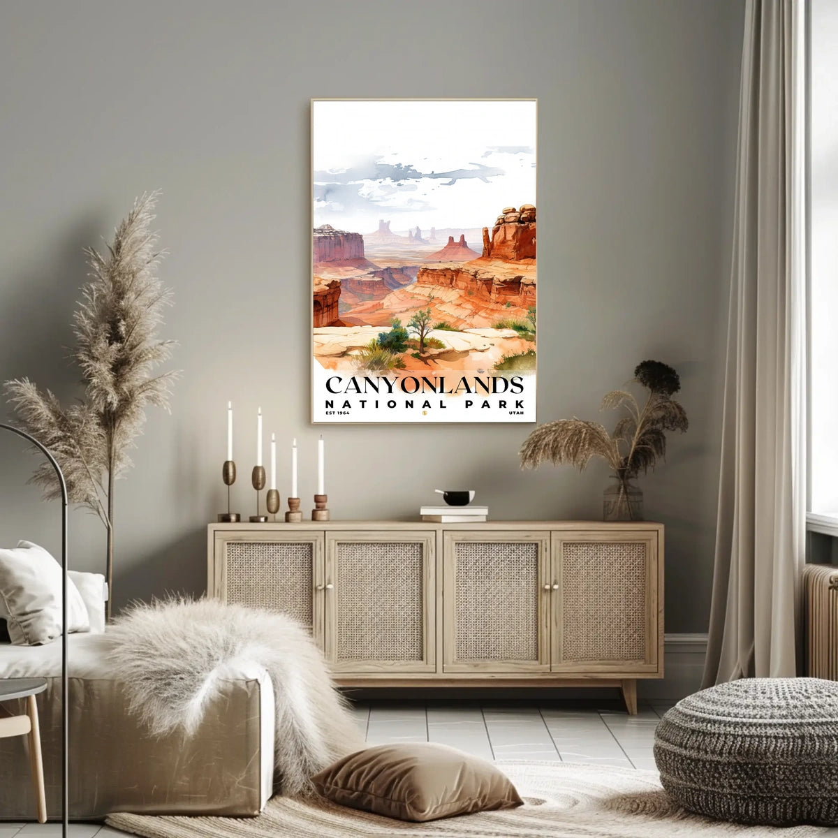 Canyonlands Watercolor Wall Art Poster