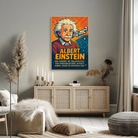 Albert Einstein Iconic Physicist Vintage Collectors Poster