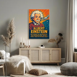 Albert Einstein Iconic Physicist Vintage Collectors Poster