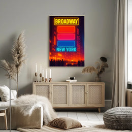 Broadway New York Urban Vibe Travel Poster