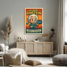 Iconic Einstein Relativity Scenic Science Inspired Wall Art Home Decor Wanderlust Gift Poster