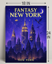 Fantasy New York Poster PosterGoat