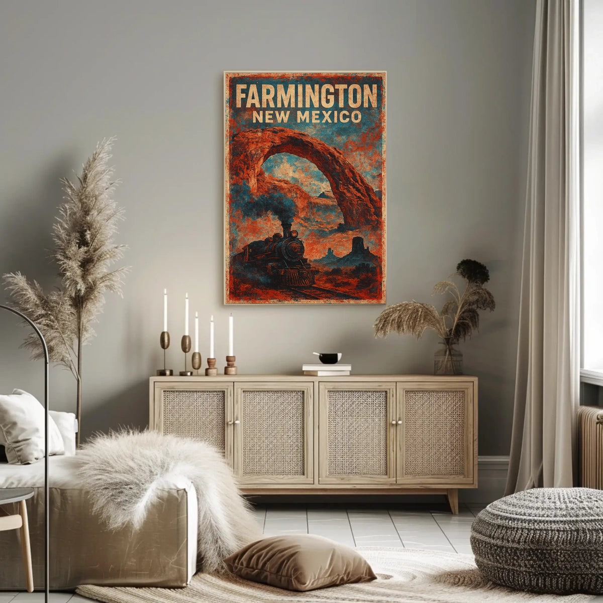 Farmington, New Mexico Vintage Travel Poster