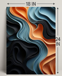 Abstract Waves Of Color Abstract Poster PosterGoat
